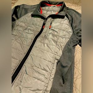 Orvis Full Zip Pullover Jacket Classic Collection Quilted Gray Mens Size Large